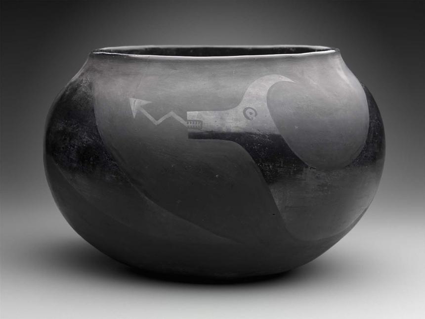 bowl by Maria Montoya Martinez (Poveka or Water Pond Lily) and Julian Martinez