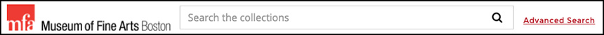 screenshot of quick search field on Collections Search site