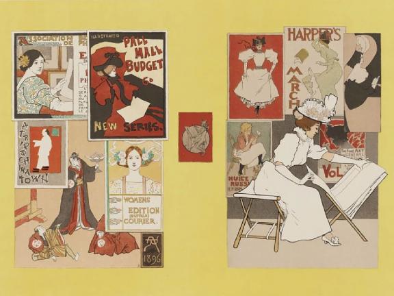 Assortment of illustrated posters