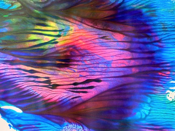 colorful abstract painting by young student