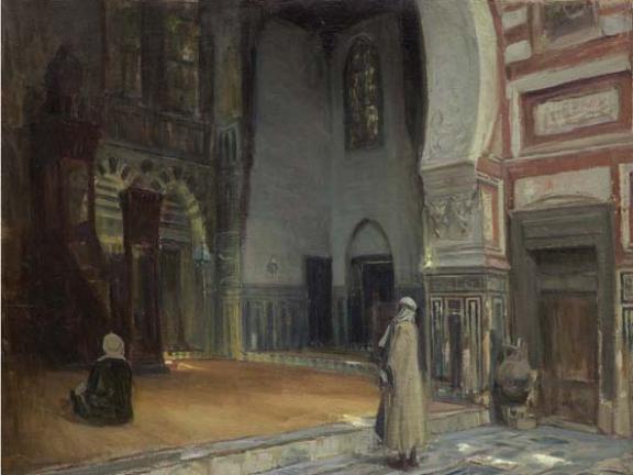 Henry Ossawa Tanner, Interior of a Mosque, Cairo, 1897