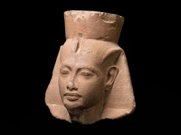 Sandstone bust of a man, King Tutankhamen.