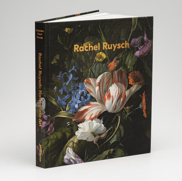 Image of book cover. Tulips and colorful flowers swoop across a dark background. A bee, grasshopper, and spider also occupy the arrangement.