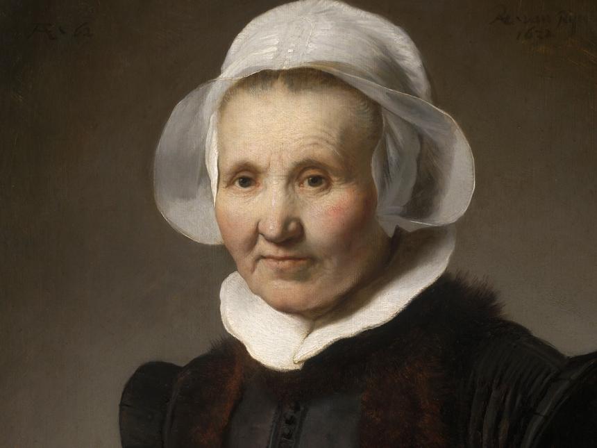 Detail of Rembrandt Harmensz. van Rijn's painting, Portrait of Aeltje Uylenburgh