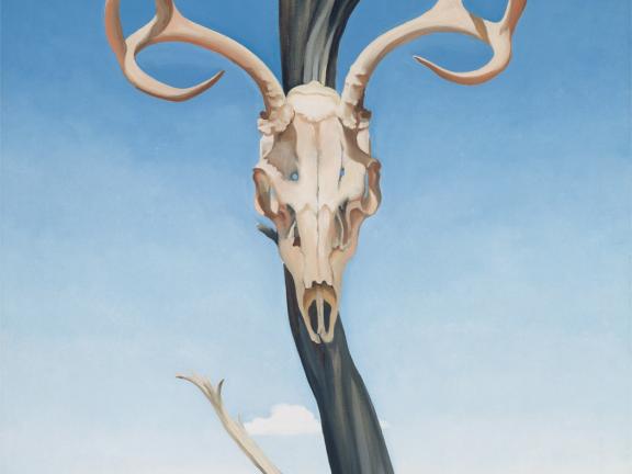 Georgia O'Keeffe, Deer's Skull with Pedernal.