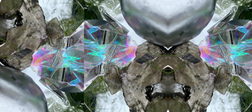 A still from a video about iridescent Jell-O.